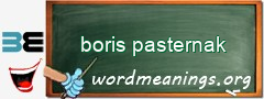 WordMeaning blackboard for boris pasternak